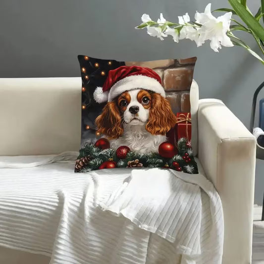 Cavalier Christmas Pillow (Pillow Insert Included!)