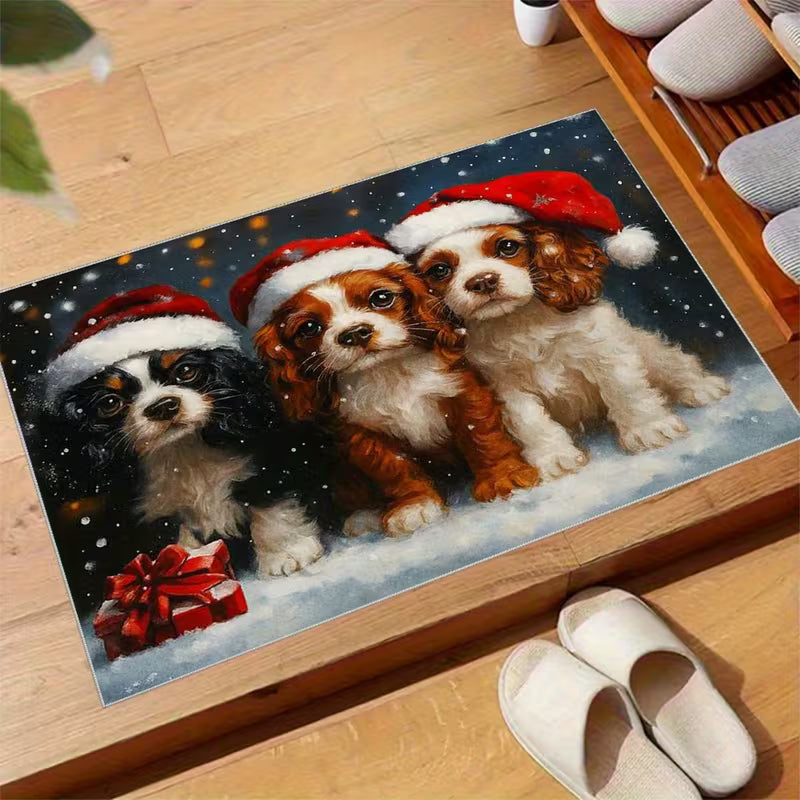 Cavallier Christmas Bath Mat